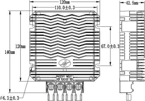 خطوة لأعلى/لأسفل 10-44V 12V 24V 36V إلى 28V 30A محول Boost-Buck 840W للمركبات in Saudi Arabia