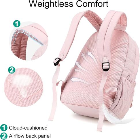 Bluboon Backpack for Girls Kids School Backpacks Bow Quilted Bookbag Multiple Pockets Lightweight 15.6 Laptop Backpack for Elementary Primary Middle School in Saudi Arabia