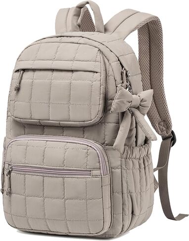 Bluboon Backpack for Girls Kids School Backpacks Bow Quilted Bookbag Multiple Pockets Lightweight 15.6 Laptop Backpack for Elementary Primary Middle School in Saudi Arabia