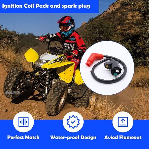 Coil Coil Spark Place متوافق مع Honda Trx250ex Recon 250 TRX250TE TRX250TM TRX250X FORTRAX 300 TRX300FW TRX300 1988 1989 1990 1991 1992 1993 1994 1995-2018 استبدال # 30510-HM5-630 in Kuwait