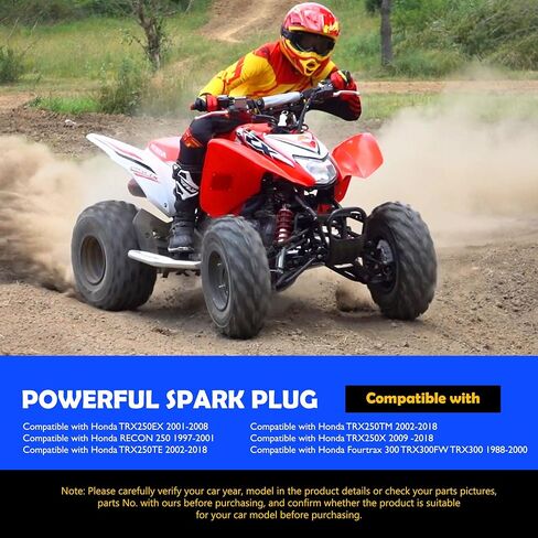 Coil Coil Spark Place متوافق مع Honda Trx250ex Recon 250 TRX250TE TRX250TM TRX250X FORTRAX 300 TRX300FW TRX300 1988 1989 1990 1991 1992 1993 1994 1995-2018 استبدال # 30510-HM5-630 in Kuwait