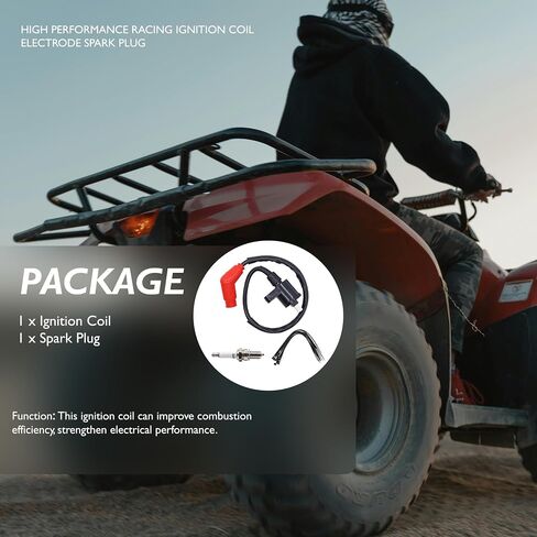 Coil Coil Spark Place متوافق مع Honda Trx250ex Recon 250 TRX250TE TRX250TM TRX250X FORTRAX 300 TRX300FW TRX300 1988 1989 1990 1991 1992 1993 1994 1995-2018 استبدال # 30510-HM5-630 in Kuwait