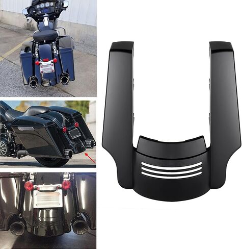 Matte Black 5 inch Rear Fender Extension Stretched Filler for Harley Touring Road King Street Electra Glide FLHT FLHX FLHR FLTR 2014-2023 in Saudi Arabia
