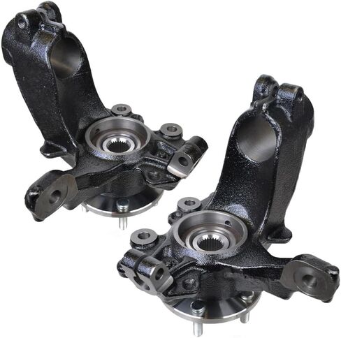 Autoshack Front Steering Knuckle & Wheel Bearing Hub Assembly 5 Lugs مع زوج ABS من 2 من السائقين والمسافرين بديل لعام 2012 2013 2014 2015 2017 2018 Ford Focus 2.0L FWD KN1035007PR in Saudi Arabia