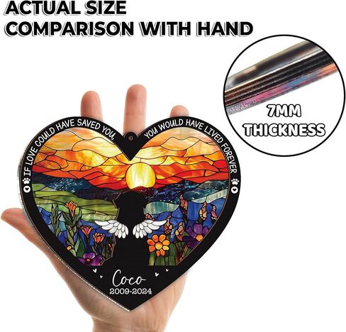 6 بوصة دوبيرمان Pinschers Dog تذكارية Suncatcher & Wood Dog Paw Keychain شخصية اسم الكلب زخرفة نافذة معلقة الحيوانات الأليفة من فقدان الكلب هدية التعاطف لمحبي الكلاب سيارة معلقة SCD-B11-6-14 in Kuwait