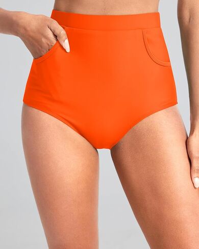 Tempt Me Women's High Waisted Bikini Bottom - Full Coverage Swimsuit Tummy Control Bathing Suit Swim Bottom with Pockets 2025 in Saudi Arabia