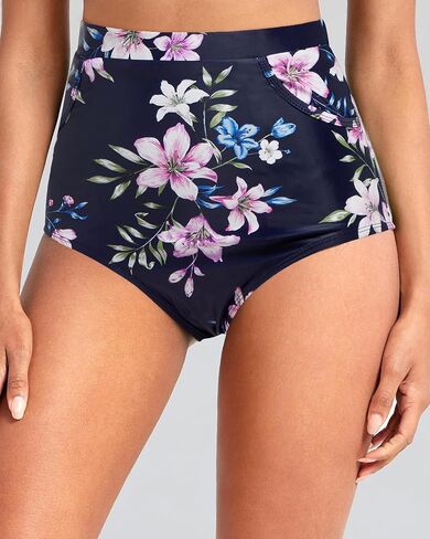 Tempt Me Women's High Waisted Bikini Bottom - Full Coverage Swimsuit Tummy Control Bathing Suit Swim Bottom with Pockets 2025 in Saudi Arabia
