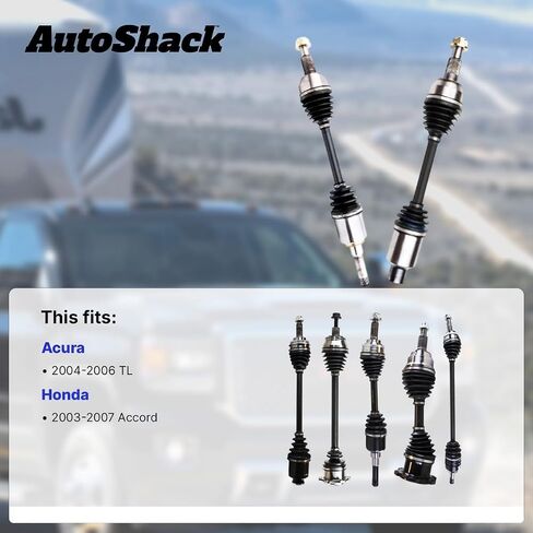 AutoShack Front CV Axle Shaft Assembly Set of 2 Replacement for 2003-2007 Honda Accord FWD 2004-2006 Acura TL FWD Driver and Passenger Side DSK662154 in Saudi Arabia