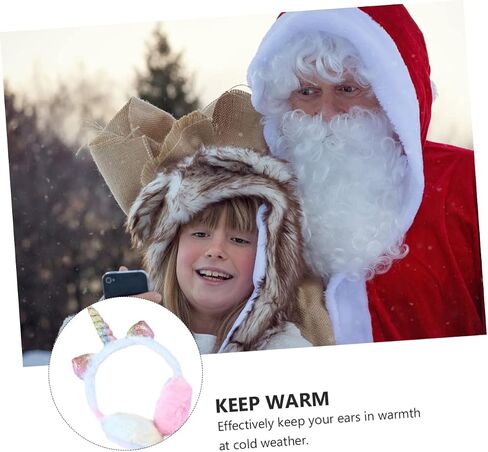 SAFIGLE Unicorn Earmuffs Winter Ear Muff Plush Ear Warmer Winter Ear Cover Kids Warm Earmuff Unicorn Ear Warmer in Saudi Arabia
