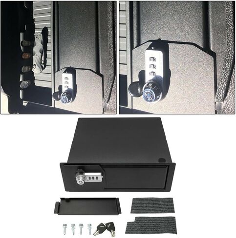 بالنسبة لـ Ford for F150 2009-2014/3 أرقام مجموعة القفل مربع تخزين Console Center الصلب 2009-2014 المسحوق الأسود المطلي 7045-1000-09 BAP10038 in Saudi Arabia
