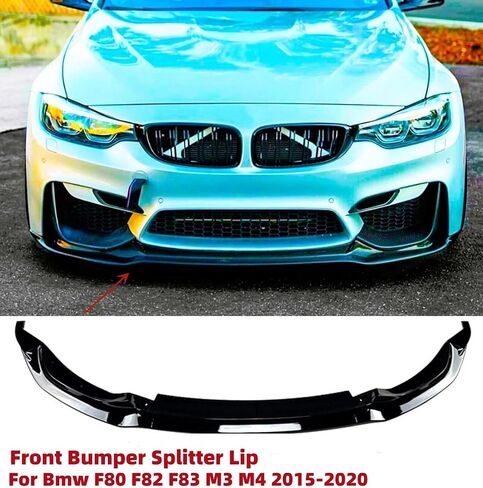 Car Front Bumper Splitter Lip Spoiler for BMW F80 F82 F83 M3 M4 V Style 2015-2020 Diffuser Bodykits Cover Guard Protector Kits in Saudi Arabia