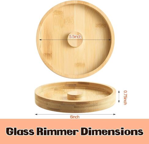 4 Pcs Acacia Wood Margarita Salt Rimmer Set Glass Rimmer with Lid Home Bar Accessories Rimming Salt Rimmer Plate for Sugar Drinks Cocktails Bartender Tool Kit Party Restaurant, 5.9" Diameter in Kuwait