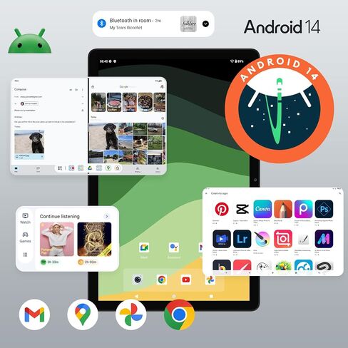 تابلت ApoloSign مقاس 11 بوصة يعمل بنظام Android 14، سعة تخزين 8(4+4) جيجابايت+128 جيجابايت (توسيع إلى 1 تيرابايت)، وحدة معالجة مركزية ثماني النواة، شاشة كبيرة مقاس 11 بوصة، 7000 مللي أمبير في الساعة، مكبرات صوت ستيريو مزدوجة، 5G WiFi، كاميرات مزدوجة 5+8 م in Saudi Arabia