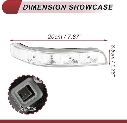 1 Pc Car Mirror Turn Signal Light for KIA Sorento 2009-2014 Right Gray Clear Plastic in Saudi Arabia