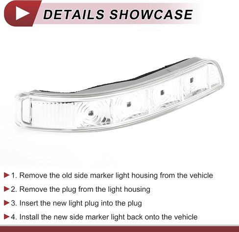 1 Pc Car Mirror Turn Signal Light for KIA Sorento 2009-2014 Right Gray Clear Plastic in Saudi Arabia