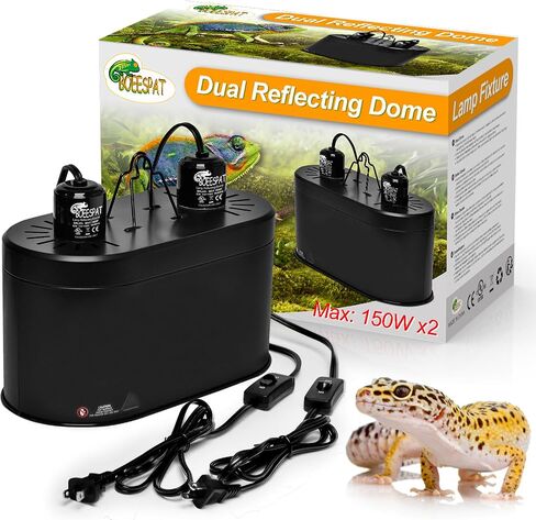 Large Caliber Reptile Lamp Cover Dome Supports Up to 250W, Diameter 7.0 Inch Heat Lamp/Light Fixture Dome Fit for E26 UVA/UVB Basking Bulbs, Perfectly Fit 250 watts Ceramic Heat Lamp in Kuwait