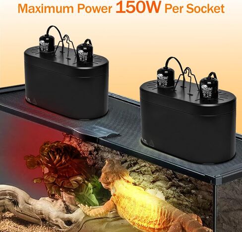 Large Caliber Reptile Lamp Cover Dome Supports Up to 250W, Diameter 7.0 Inch Heat Lamp/Light Fixture Dome Fit for E26 UVA/UVB Basking Bulbs, Perfectly Fit 250 watts Ceramic Heat Lamp in Kuwait