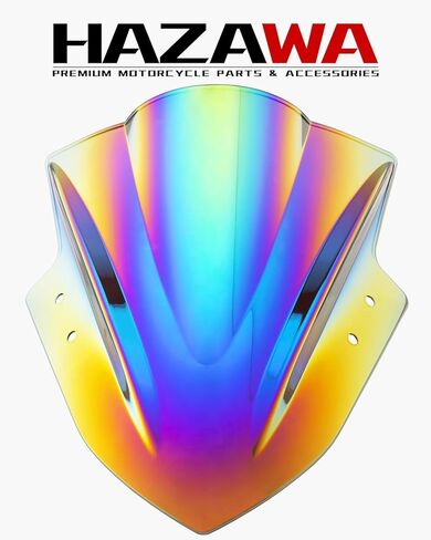 Double Bubble Windscreen Windshield Compatible with Kawasaki Ninja 300 EX300 EX300R 2013 2014 2015 2016 2017 Wind Deflector Screen (Deep Iridium) in Kuwait