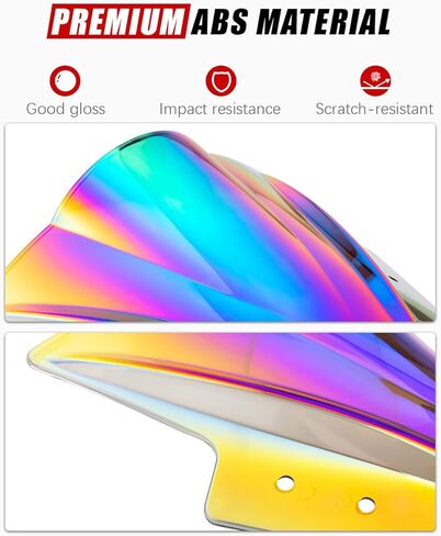 Double Bubble Windscreen Windshield Compatible with Kawasaki Ninja 300 EX300 EX300R 2013 2014 2015 2016 2017 Wind Deflector Screen (Deep Iridium) in Kuwait