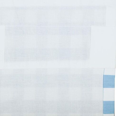 VHC Brands Annie Blue Buffalo Check Farmhouse Ruffled Tier Kitchen Curtain Set 24x36 in Saudi Arabia