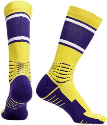 Compression Cushioning Basketball Socks,Shock Absorbing and Anti-slip,Thick Bottom Tall Design,Men Women,3 Pair in Kuwait