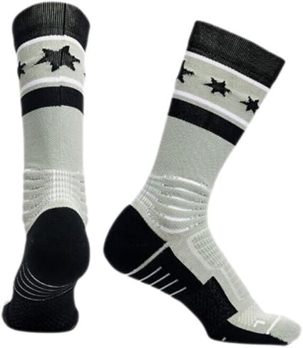Compression Cushioning Basketball Socks,Shock Absorbing and Anti-slip,Thick Bottom Tall Design,Men Women,3 Pair in Kuwait