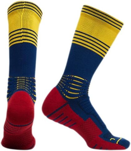 Compression Cushioning Basketball Socks,Shock Absorbing and Anti-slip,Thick Bottom Tall Design,Men Women,3 Pair in Kuwait