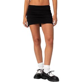 Liltwist Womens Y2K Low Rise Mini Skirt Sexy Stretch Stide Solid Sealtet Skirt Cute Out Out Club Micro Treetwear in Kuwait