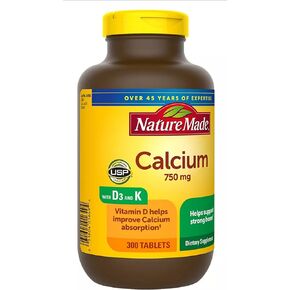 Nature Made Calcium 300 Tablets 750 MG with D3&K in Kuwait