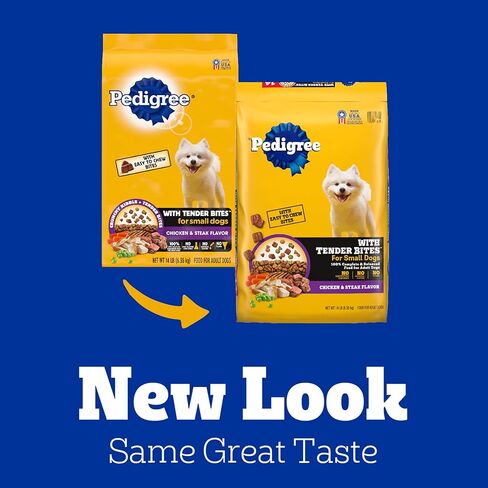 نسب مع لدغات طرية للكلاب الصغيرة الكبار الكلب الكلب الجاف ، نكهة الدجاج وشرائح اللحم ، 14 رطل. in Kuwait