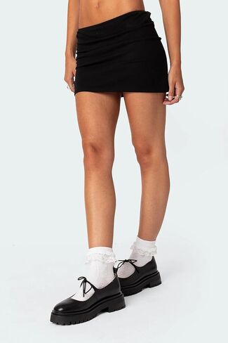 LILTWIST Womens Y2k Low Rise Mini Skirt Sexy Stretch Tight Solid Aesthetic Skirt Cute Going Out Club Micro Skirts Streetwear in Kuwait