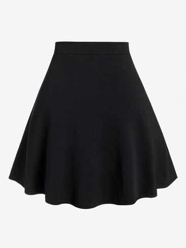 ROSE GAL Women's Plus Size Gothic Mini Skirt High Waisted Short A-Line School Uniform Skirt in Kuwait