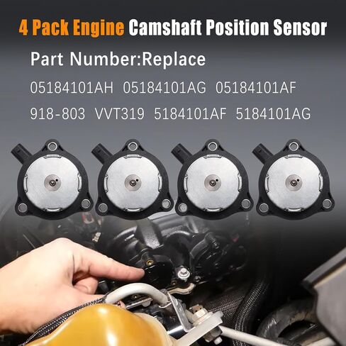 5184101AF 4 Pack Engine Camshammammammam Cam Phaser Actuator Sensor Fit for Chrysler 200 300 for Dodge for Jeep for RAM 3.6L 2011-2021 5184101AG ، 05184101AH ، 05184101AG ، 05184101AF ، 918-803 ، VVT319 in Saudi Arabia
