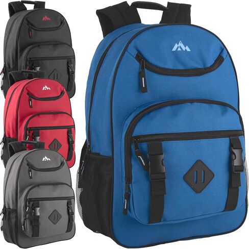 24 Pack Back Backpacks Backpacks for College و Hiking و Onslessed Adults التبرع بكميات كبيرة ، مع الأشرطة المبطنة (حزمة ألوان الذكور) in Kuwait