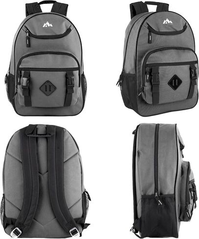 24 Pack Back Backpacks Backpacks for College و Hiking و Onslessed Adults التبرع بكميات كبيرة ، مع الأشرطة المبطنة (حزمة ألوان الذكور) in Kuwait