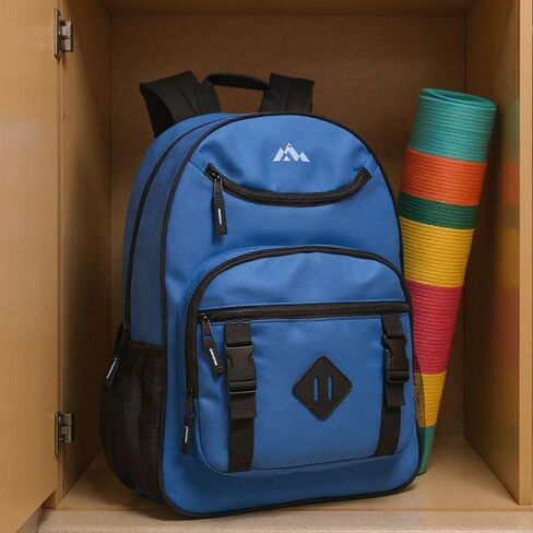 24 Pack Back Backpacks Backpacks for College و Hiking و Onslessed Adults التبرع بكميات كبيرة ، مع الأشرطة المبطنة (حزمة ألوان الذكور) in Kuwait