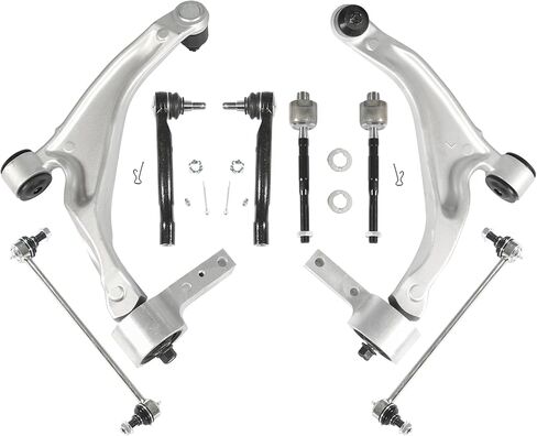 8pcs التعليق مجموعة Fits 2009-2015 لـ Honda Pilot (2 أذرع التحكم مع مفاصل الكرة ، 4 قضبان ربط داخلية وخارجية ، 2 قضبان التأثير) 2010 2011 2012 2013 2014 in Saudi Arabia