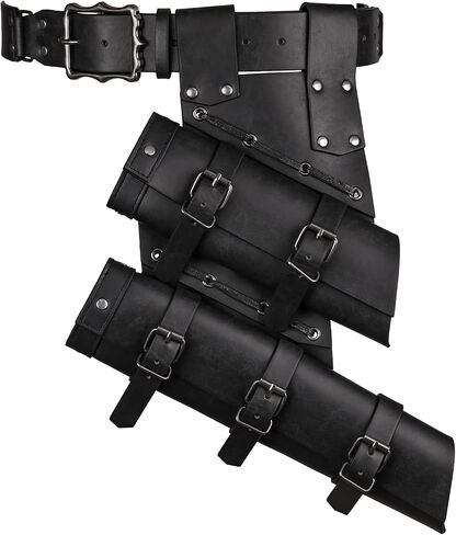 HiiFeuer 2 PCs Medieval Double Sword Frog with Belt Renaissance Adjustable Sword Holder Sheath Hoslter for Ren Faire Cosplay in Saudi Arabia