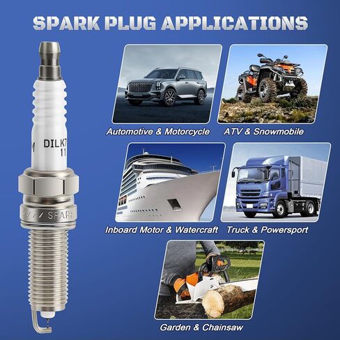 مزدوج Iridium Spark Plugs 4 Pack 93199 Fits لعام 2011 2012 2013 2014 2015 Hyundai Sonata 2.4 & Kia Optima ، 2014-2015 Hyundai Santa Sport Tucson & Kia Sportage ، 2012-2014 Sorento L4 2.4L in Saudi Arabia