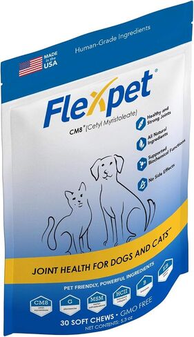 Maximum Strength Soft Chews – All-Natural Pain Reliever for Dogs with Glucosamine and Cetyl Myristoleate (CM8), Hip and Joint Supplement, Anti-Inflammatory: Three Pack - 180 Soft Chews in Kuwait