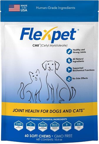 Maximum Strength Soft Chews – All-Natural Pain Reliever for Dogs with Glucosamine and Cetyl Myristoleate (CM8), Hip and Joint Supplement, Anti-Inflammatory: Three Pack - 180 Soft Chews in Kuwait