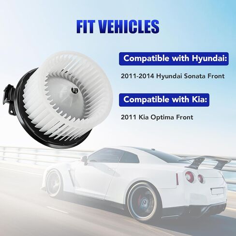 AC Blower Motor with Fan Fits for 2011 2012 2013 2014 Hyundai Sonata Kia Optima HVAC Heater Blower Motor Replaces# 700263 971133S000 in Saudi Arabia