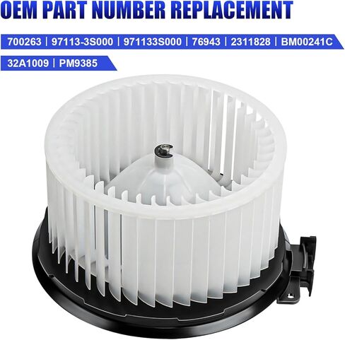 AC Blower Motor with Fan Fits for 2011 2012 2013 2014 Hyundai Sonata Kia Optima HVAC Heater Blower Motor Replaces# 700263 971133S000 in Saudi Arabia