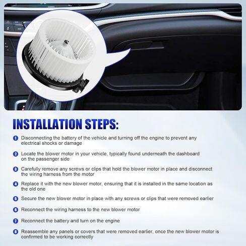 AC Blower Motor with Fan Fits for 2011 2012 2013 2014 Hyundai Sonata Kia Optima HVAC Heater Blower Motor Replaces# 700263 971133S000 in Saudi Arabia
