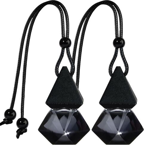 Luxury Perfume Scented Car Air Freshener for Summer - Hanging Essential Oil Diffuser with 90-Day Long-Lasting Fragrance, Non-Toxic & Eco, Premium Gift for Men/Women(Pure white linen Scent, 2 x 8ml) in Kuwait