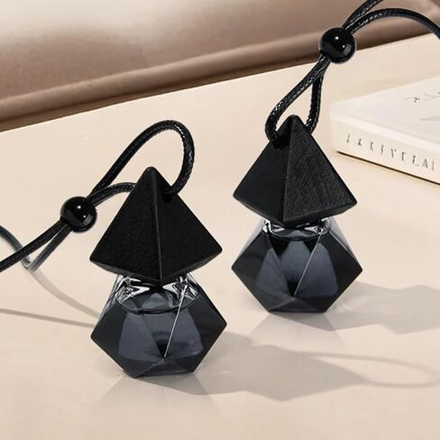 Luxury Perfume Scented Car Air Freshener for Summer - Hanging Essential Oil Diffuser with 90-Day Long-Lasting Fragrance, Non-Toxic & Eco, Premium Gift for Men/Women(Pure white linen Scent, 2 x 8ml) in Kuwait