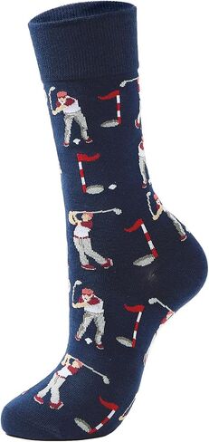 American Trends Golf Socks for Men Funny Sock Golf Gifts for Golfer Accessories for Men Novelty Socks in Saudi Arabia