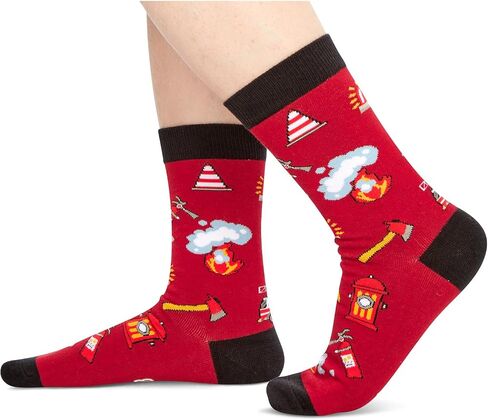 HAPPYPOP Firefighter Teacher Appreciation Gifts - Teacher Fireman Coach Lawyer Socks for Women Men in Kuwait