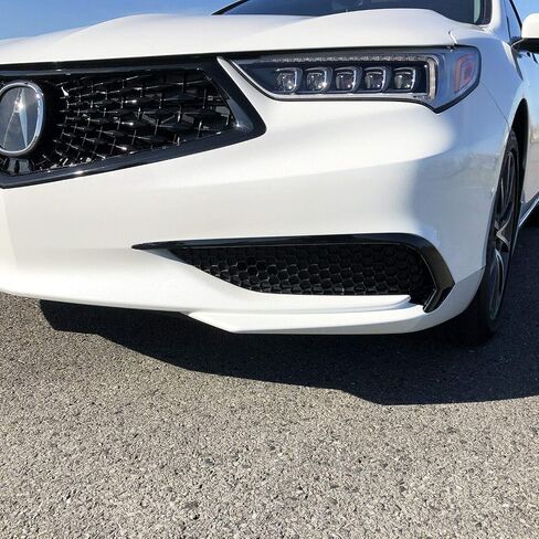 SlickMod Chrome Delete Blackout Vinyl Overlay for 2018-2020 Acura TLX Front Bumper Grill & Lower Side Trim (Grill & Lower Side Trim, Gloss Black) in Saudi Arabia