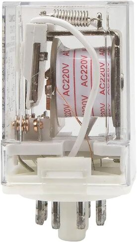JTX-2C COLLUGAGNETIC RELAY ، 220VAC ، 8-PIN ، DPDT 10A تصنيف التلامس ، غطاء الغبار الواضح (6VDC) in Saudi Arabia